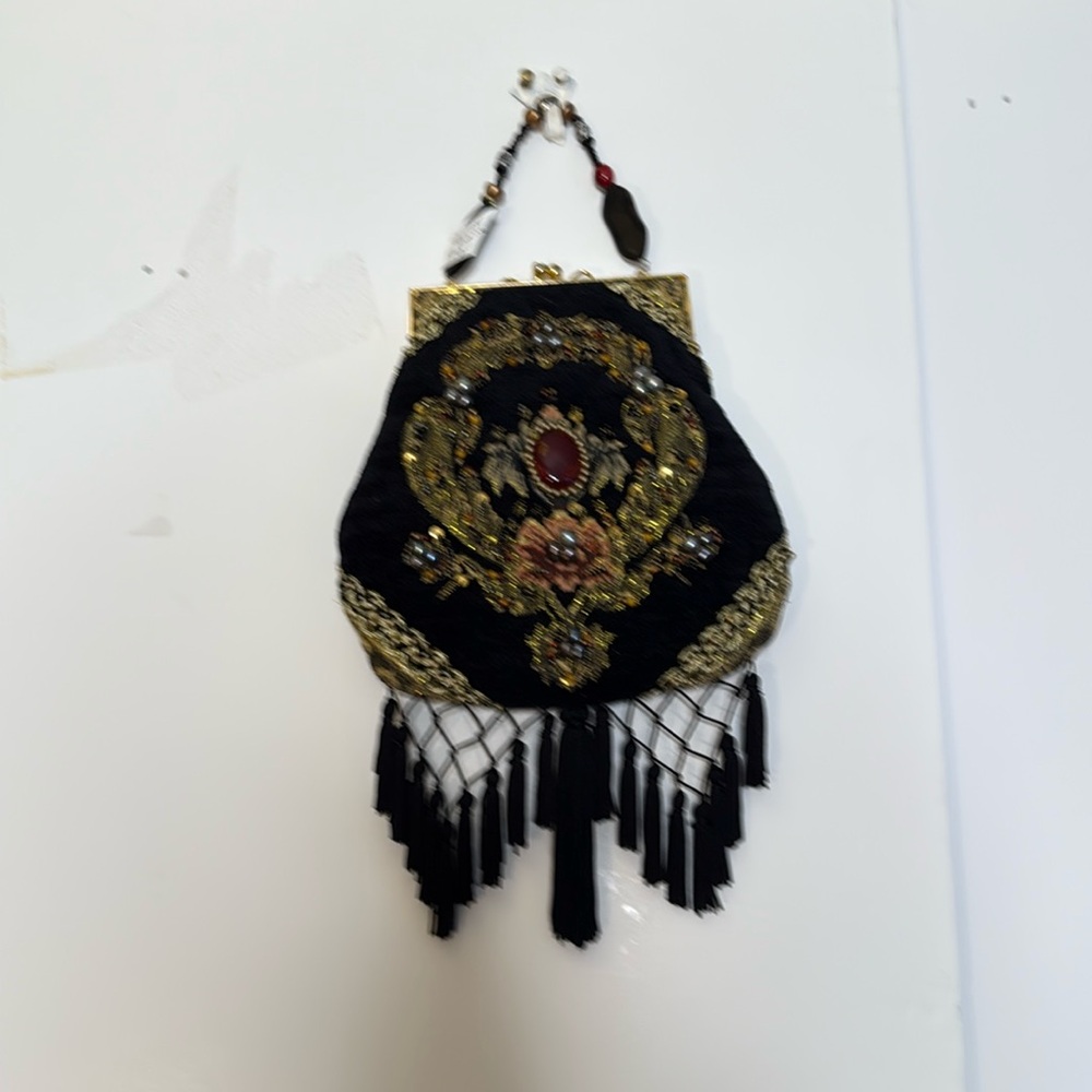 Vintage Mary Frances beaded bag with fringes
